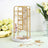 Rotating Jewellery Display Stand - Metal - Gold - 4 Independent Sections with Bottom Tray