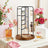 Rotating Jewellery Display Stand - Metal - Black - 4 Independent Sections with Bottom Tray
