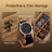 Watch Box - Solid Wood - Rustic Walnut - 10-Slot Organiser with Glass Lid