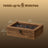 Watch Box - Solid Wood - Rustic Walnut - 10-Slot Organiser with Glass Lid