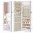 Jewellery Cabinet - Wood - White - Lockable with Mirror and Multiple Compartments