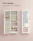 Jewellery Cabinet - Wood - White - Lockable with Mirror and Multiple Compartments