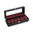 Watch Box - Glass - Black - 6 Slots with Lock and Cushions