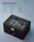 Watch Box - PU - Black - 24 Slot Large Storage Display Case with Glass Lid and Velvet Lining
