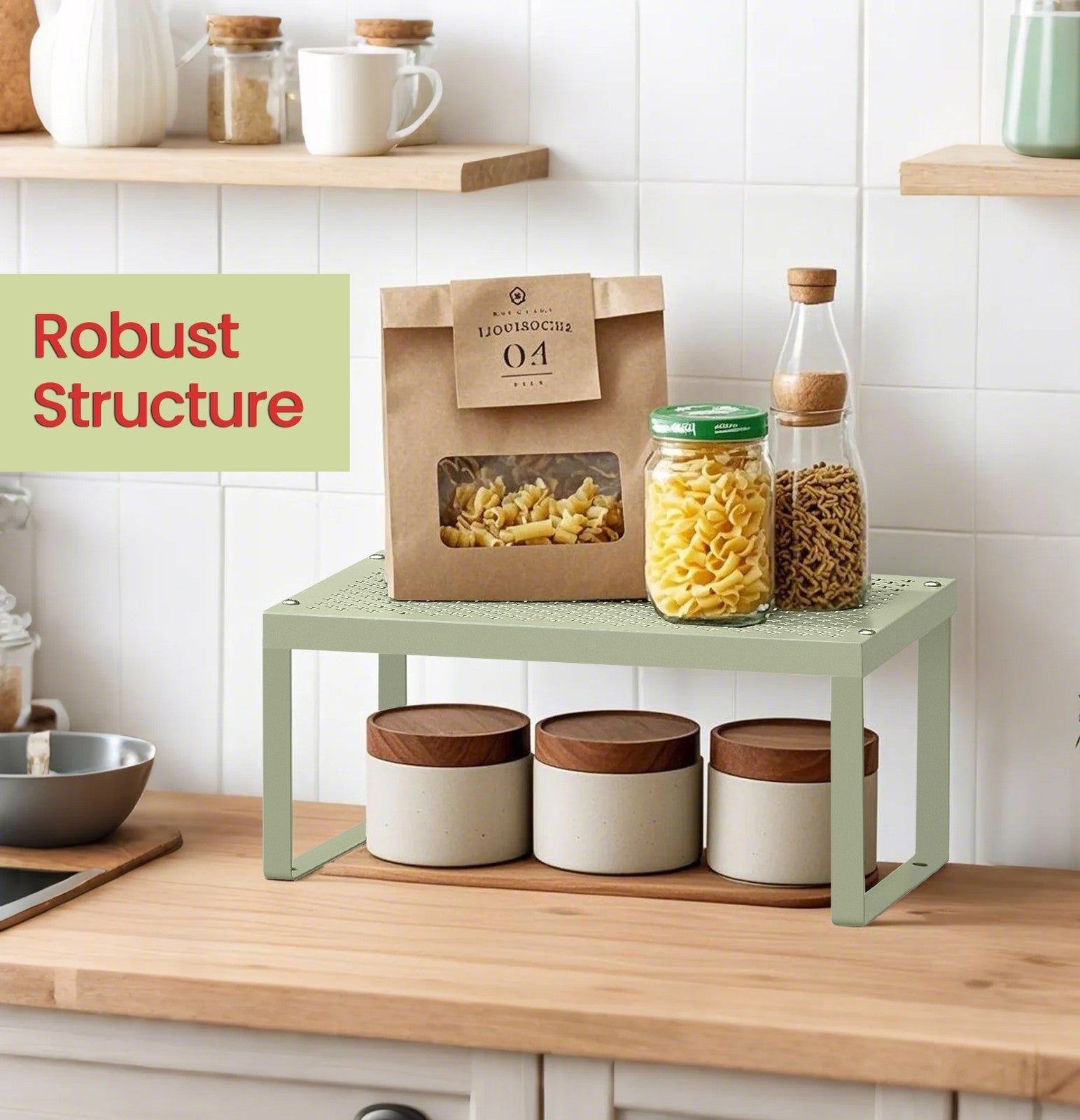 Set of 2 Spice Racks - Metal - Ink Black - Stackable and Expandable