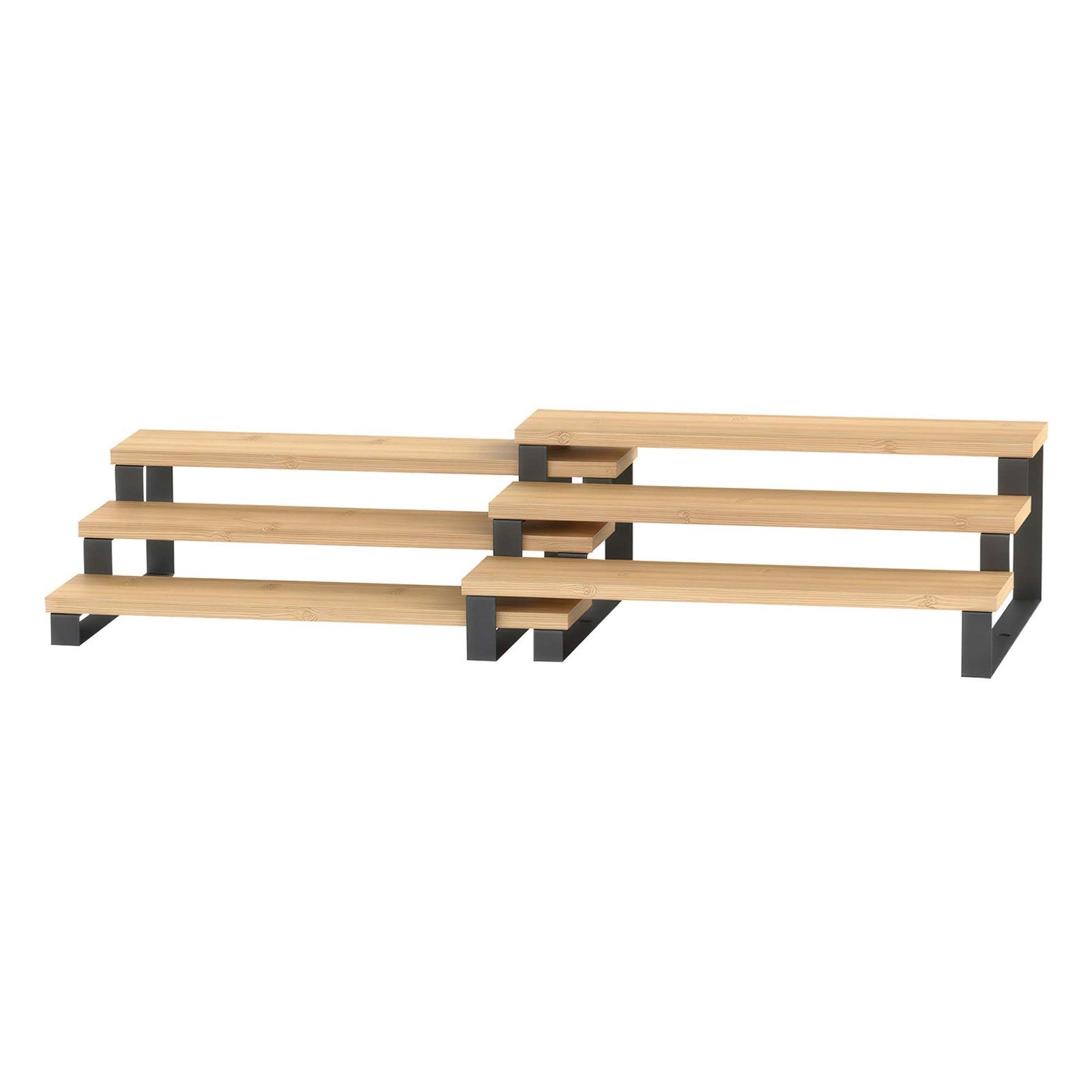 Spice Rack Set - 3-Tier - Bamboo - Extendable Design