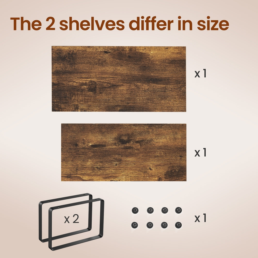 Set of 2 Expandable Cupboard Shelf Organisers - Metal and Engineered Wood - Black
