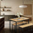 Dining Table Set - Includes 2 Benches - Steel - Rustic Brown and Black
