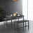 Dining Table Set - Includes 2 Benches - Steel - Rustic Brown and Black