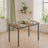 Dining Table - Seats 4 - Wood - Rustic Brown and Black
