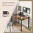 Dining Table - Seats 4 - Wood - Rustic Brown and Black