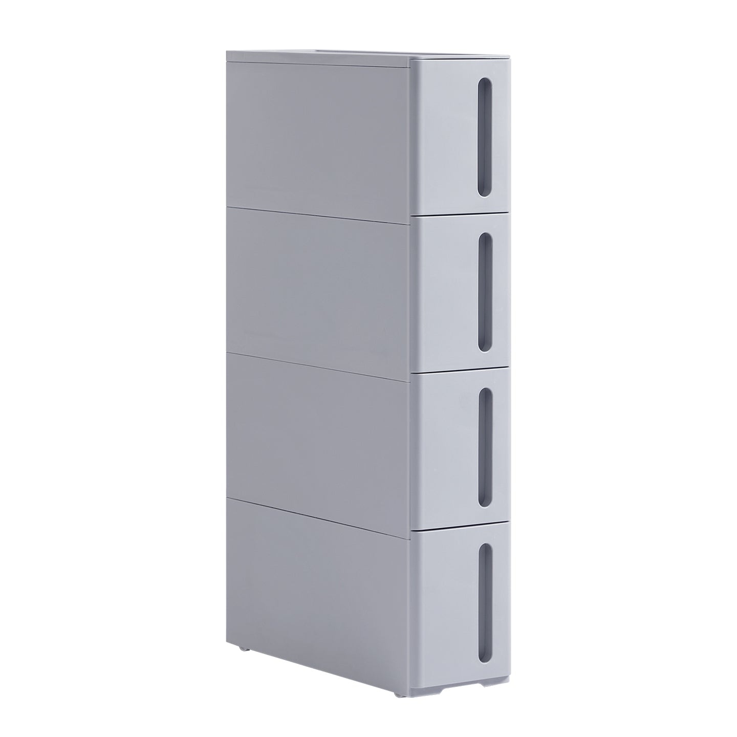 Narrow Trolley - PP plastic - White - with 4 Drawers