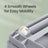 Narrow Trolley - PP plastic - White - with 4 Drawers