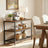 Kitchen Island - Steel - Rustic Brown and Black - Large Worktop and Stable Structure