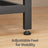 Kitchen Island - Steel - Rustic Brown and Black - Large Worktop and Stable Structure