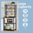 Kitchen Storage Rack - Wood and Steel - Charcoal - with Shelves