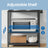 Kitchen Storage Rack - Wood and Steel - Charcoal - with Shelves
