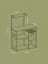 Baker's Rack - Metal - Greige and Black - Multi-functional Kitchen Storage with Wire Basket and S-Hooks