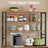 Baker’s Rack, Coffee Bar - Particleboard and Steel - Rustic Brown