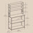 Baker’s Rack, Coffee Bar - Particleboard and Steel - Rustic Brown