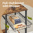 Baker's Rack - Wood - Rustic Brown - Versatile Kitchen Storage Shelf with Wire Basket and S-Hooks