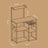 Baker's Rack - Wood - Rustic Brown - Versatile Kitchen Storage Shelf with Wire Basket and S-Hooks
