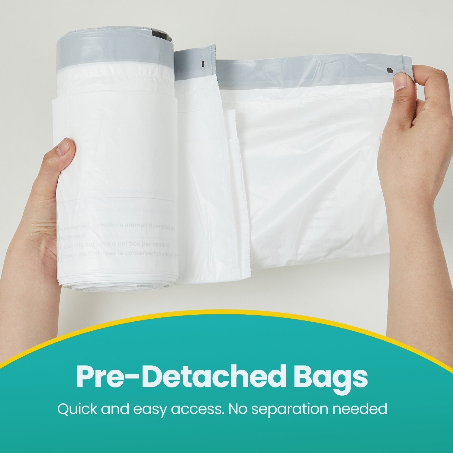 Drawstring Trash Bags - White - 8 Gallon