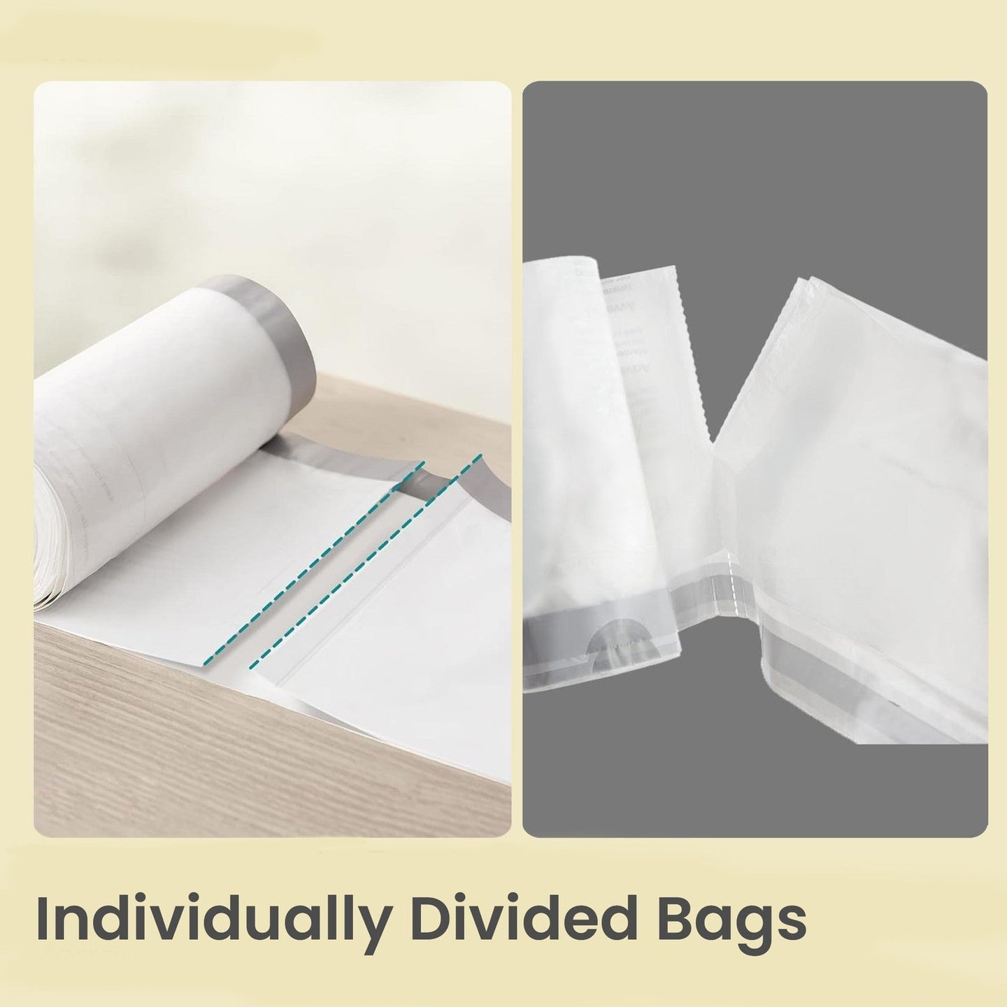 Drawstring Trash Bags - 1 Roll - White - Robust and Watertight
