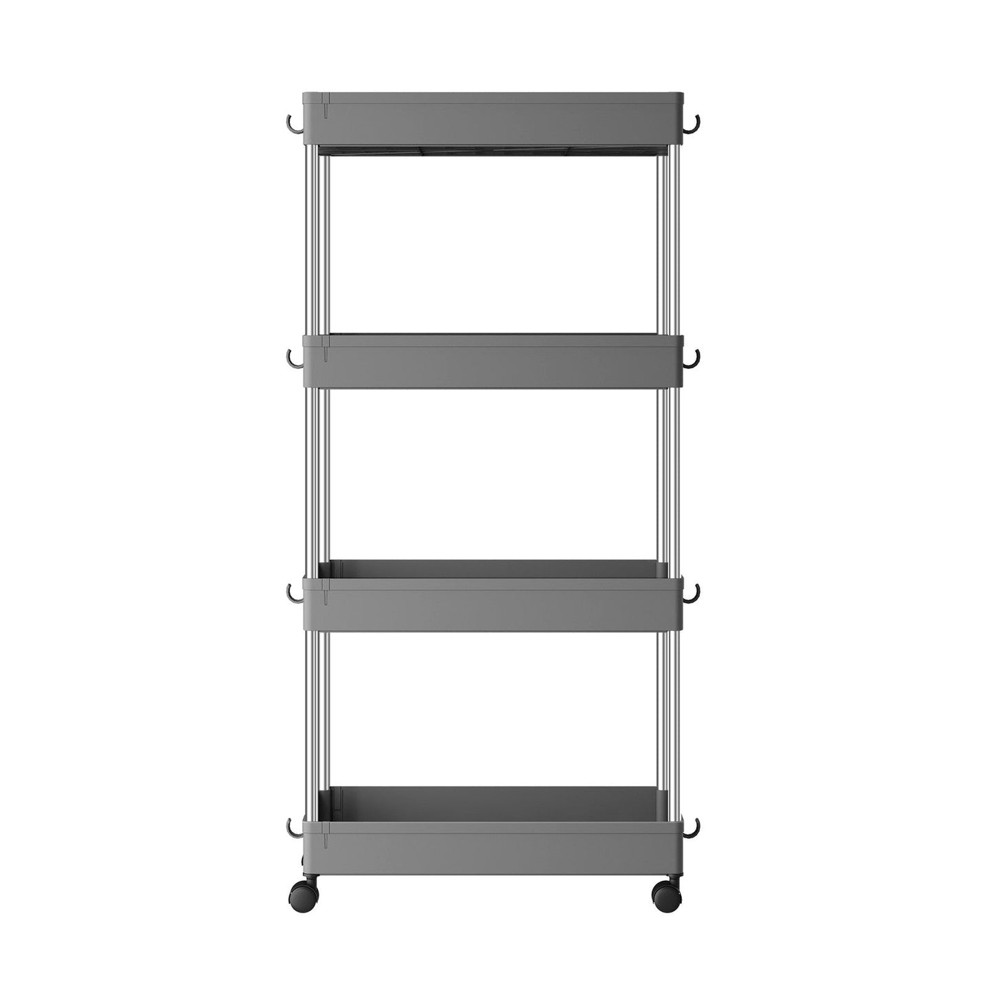 Utility Rolling Cart - 40L - PP Plastic - 4-Tier Storage
