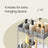 Utility Rolling Cart - 40L - PP Plastic - 4-Tier Storage