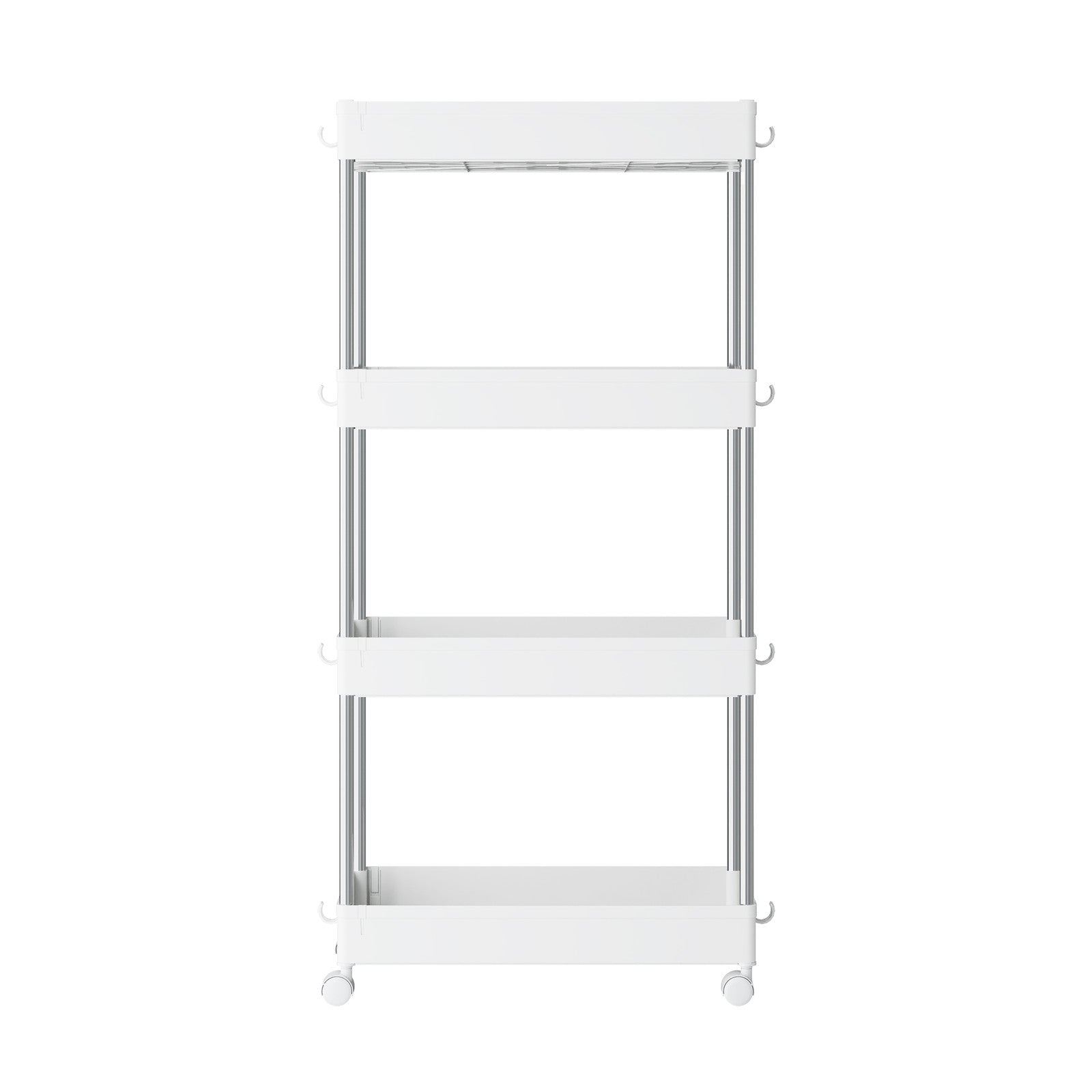 4-Tier Storage Trolley - 86L - Plastic - Rolling Cart