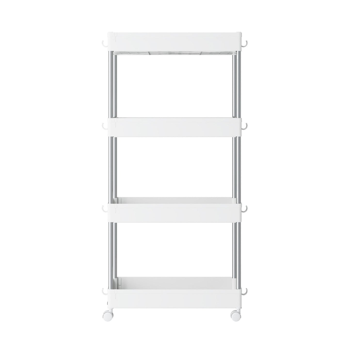 4-Tier Storage Trolley - 86L - Plastic - Rolling Cart