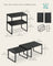 Set of 2 Cupboard Shelf Organisers - Metal - Ink Black - Expandable and Stackable