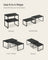 Set of 2 Cupboard Shelf Organisers - Metal - Ink Black - Expandable and Stackable