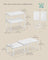 Set of 2 Cupboard Shelf Organisers - Metal - Cloud White - Expandable and Stackable
