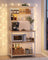 Kitchen Storage Rack - Wood and Steel - Oak - with 6 Shelves