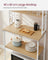 Kitchen Storage Rack - Wood and Steel - Oak - with 6 Shelves