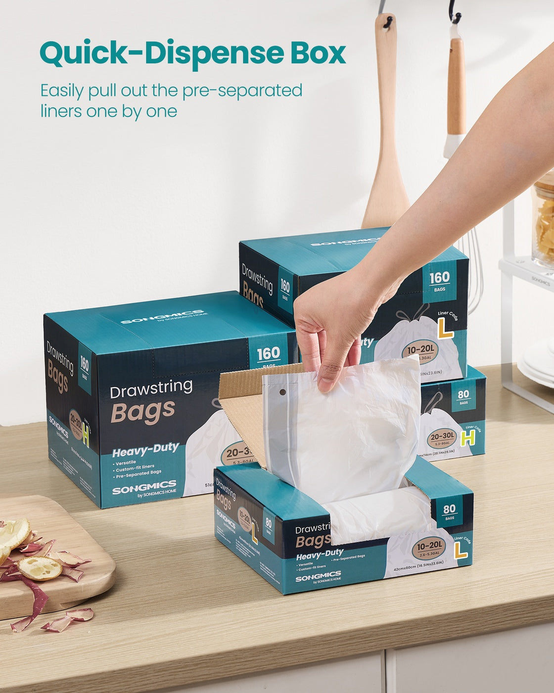 Bin Bags Rubbish Bags - MDPE Plastic - Cream White