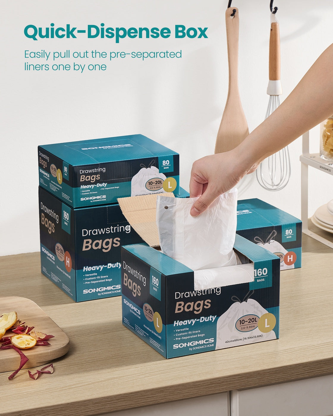 Bin Bags Rubbish Bags - MDPE Plastic - Cream White