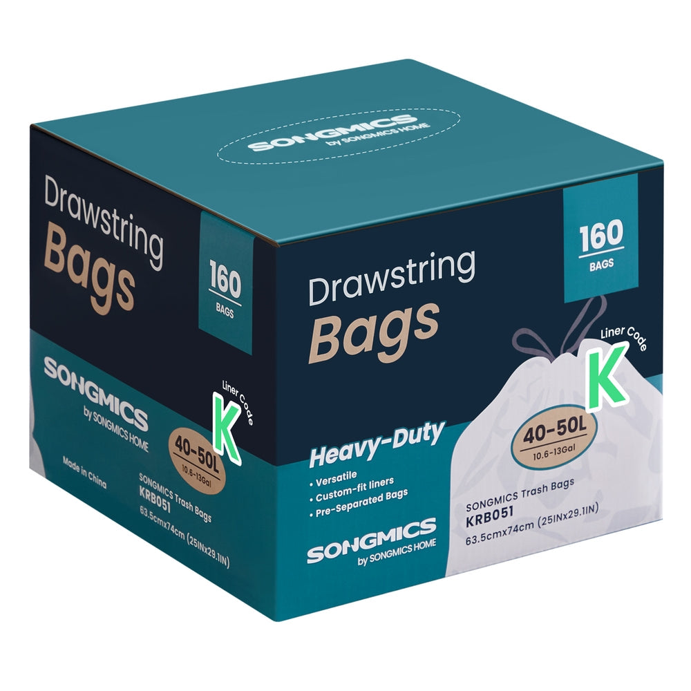 Drawstring Rubbish Bags for Kitchen Bins - MDPE Plastic - Cream White