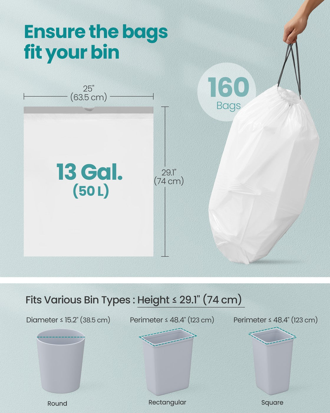 Rubbish Bags - MDPE Plastic - Cream White