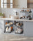 4-Tier Storage Trolley - Plastic and Stainless Steel Tubes - Dove Grey