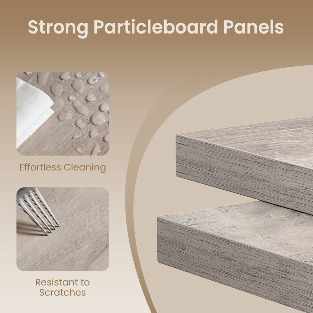 5-Tier Floating Corner Shelf - Particleboard - Zigzag Design