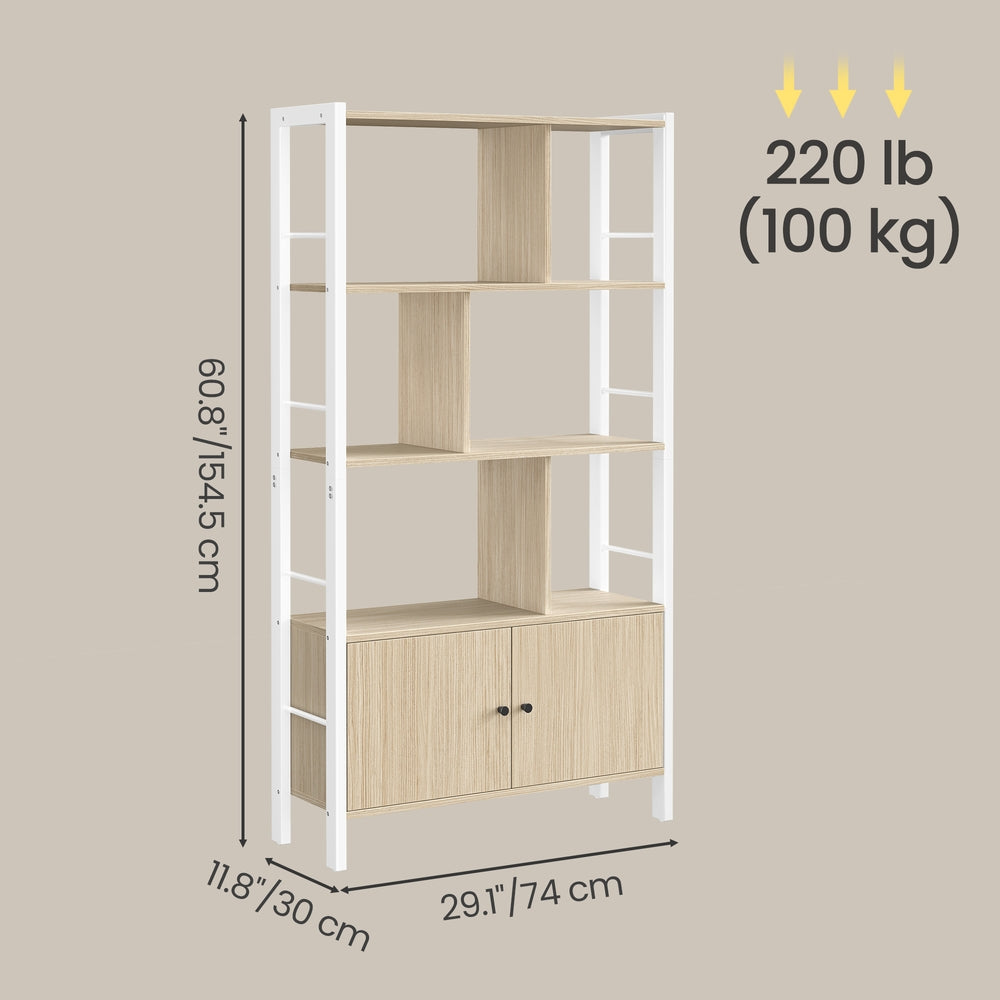 Storage Shelf - Wood and Steel - Natural