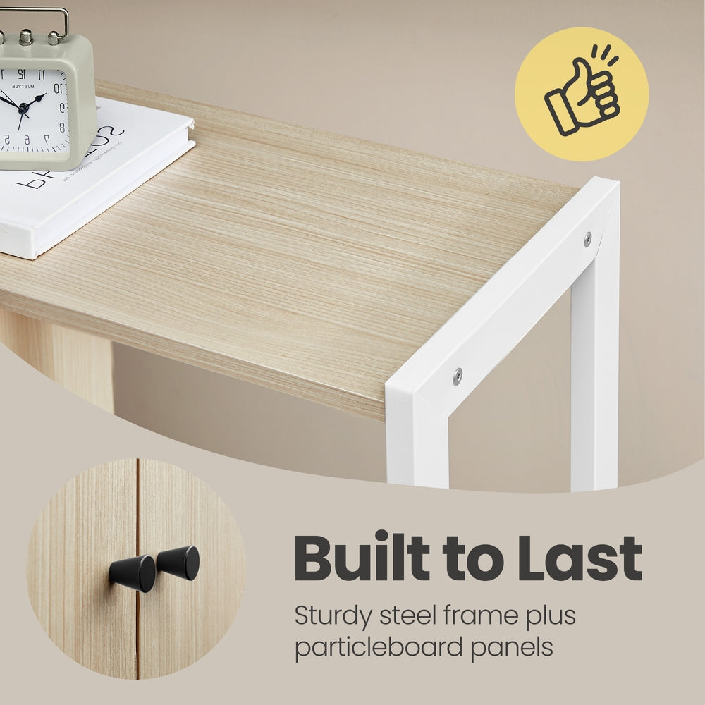 Storage Shelf - Wood and Steel - Natural
