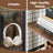 Bookcase - Steel - Rustic Brown and Black - 4-Tier Design with S-Shaped Hooks