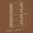 Bookcase - Steel - Rustic Brown and Black - 4-Tier Design with S-Shaped Hooks