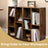 Kids Bookcase - Wood - Oak - 5-Cube Design with Floor Standing Storage