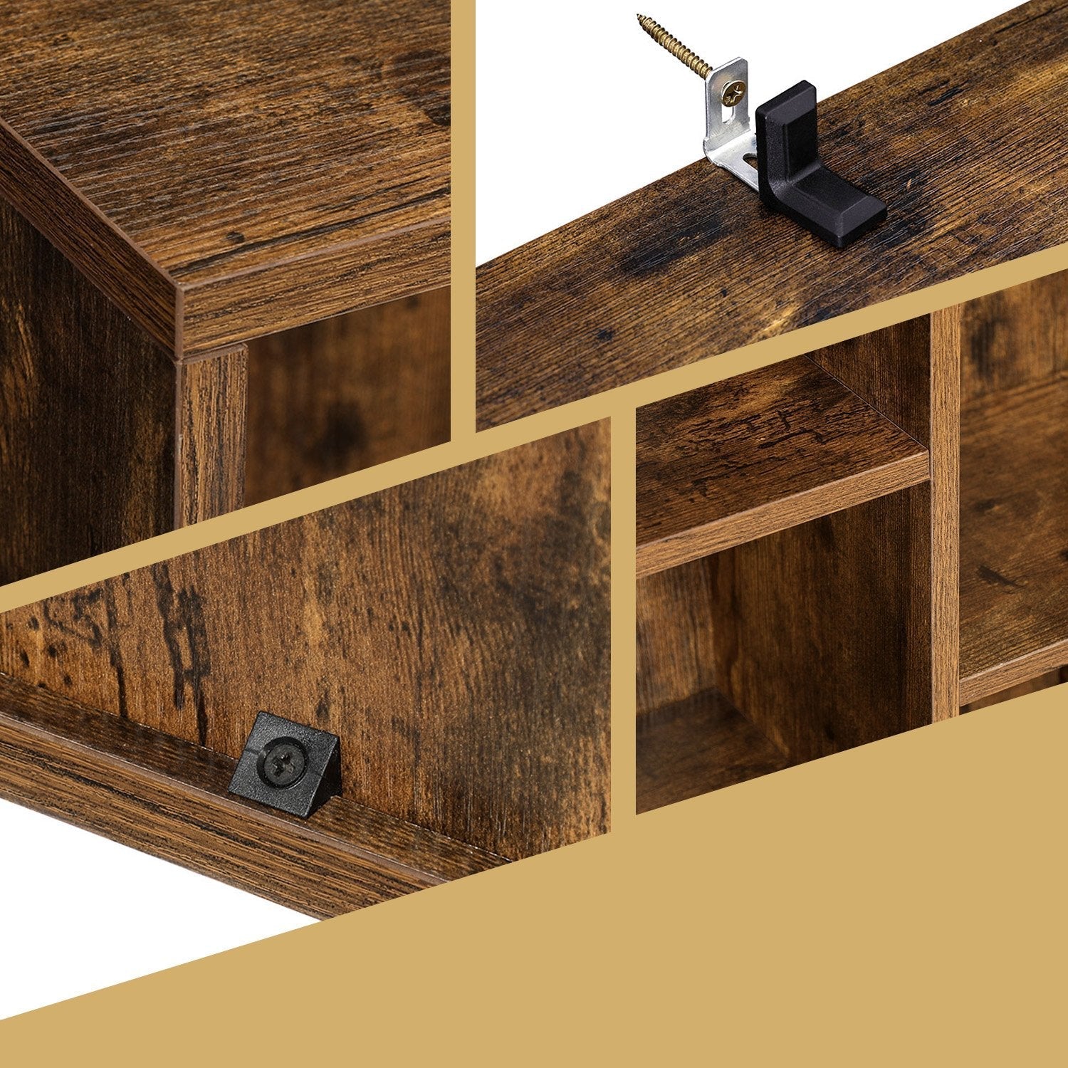 Kids Bookcase - Wood - Oak - 5-Cube Design with Floor Standing Storage