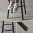 Bar Stools Set of 2 - Heavy-Duty Steel - Rustic Brown and Black - Bar Height with Backrest